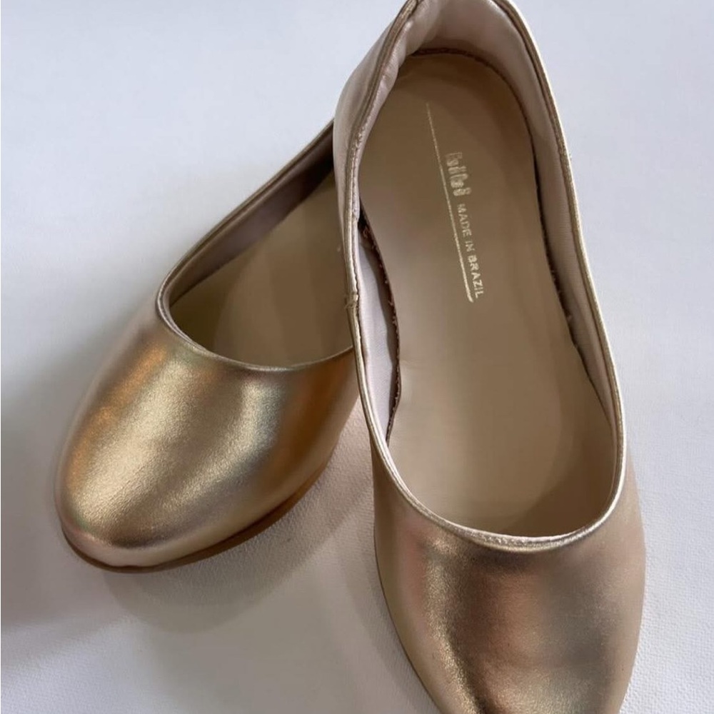 Bibi Girls flats gold size 13